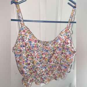 Flower crop-top